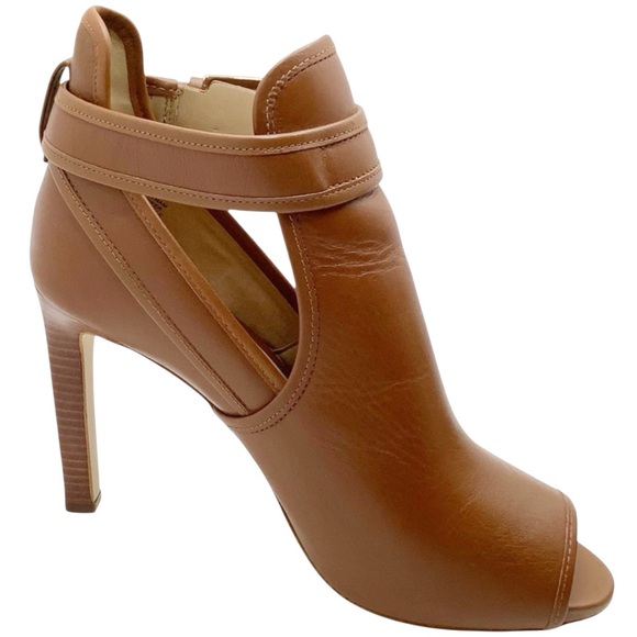 {Michael Kors} Fanning Leather Open-Toe Ankle Boot - Picture 7 of 11